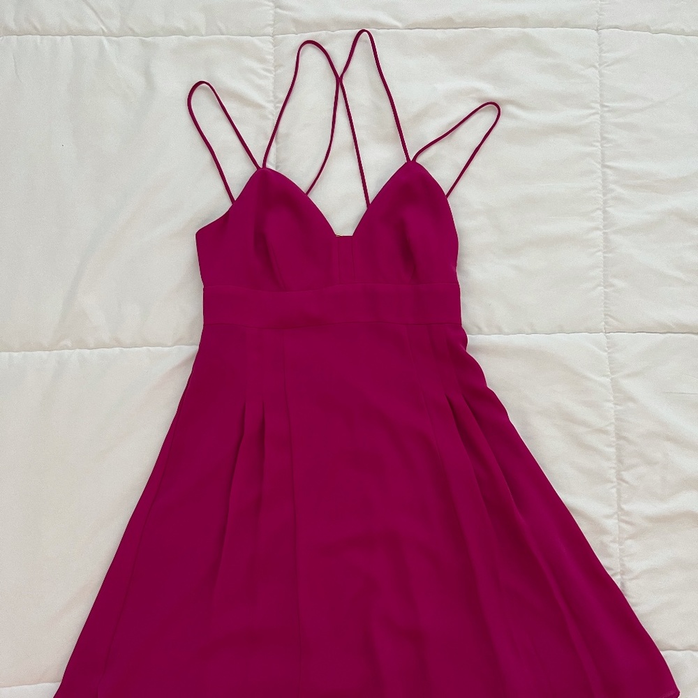 Express Purple Flowy Dress (0)